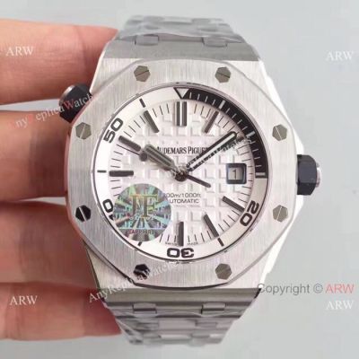 Audemars Piguet Royal Oak Offshore Diver Stainless Steel White Watch 42mm
